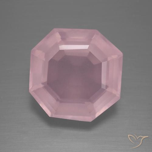 10.65ct 天然 中粉红色 芙蓉石, 祖母绿式切割, 透明