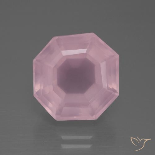 11.37ct 天然 泡泡糖粉色 芙蓉石, 祖母绿式切割, 透明