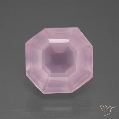 11.85ct 天然 浅粉色 芙蓉石, 祖母绿式切割, 透明