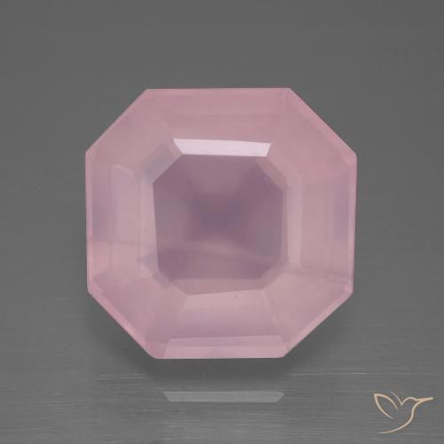 12.72ct 天然 中玫瑰粉 芙蓉石, 祖母绿式切割, 透明
