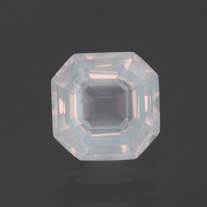 1.96克拉天然粉色粉晶，祖母绿式切割，7.6×7.6毫米，透明