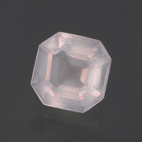 1.98克拉天然粉色粉晶，祖母绿式切割，7.9×7.9毫米，透明