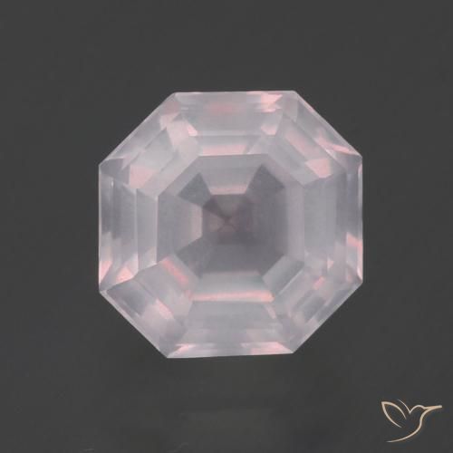 2.86ct 天然 浅粉色 芙蓉石, 祖母绿式切割, 透明