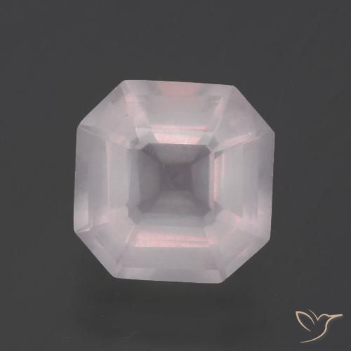 2.99ct 天然 非常浅的粉红色 芙蓉石, 祖母绿式切割, 透明
