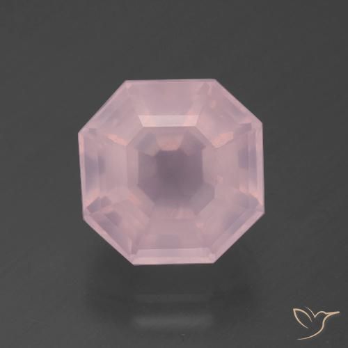5.07ct 天然 玫瑰粉色 芙蓉石, 祖母绿式切割, 透明