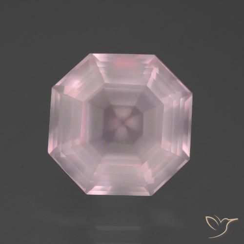 6.19ct 天然 浅淡粉色 芙蓉石, 祖母绿式切割, 透明
