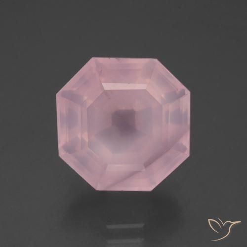 8.16ct 天然 玫瑰粉色 芙蓉石, 祖母绿式切割, 透明