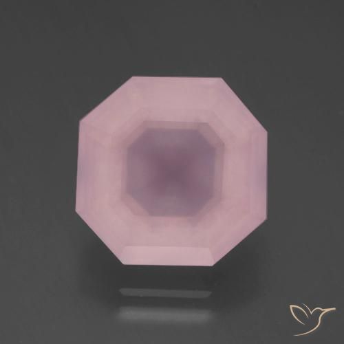 6.75克拉天然粉色粉晶，祖母绿式切割，12.3×12.2毫米，透明