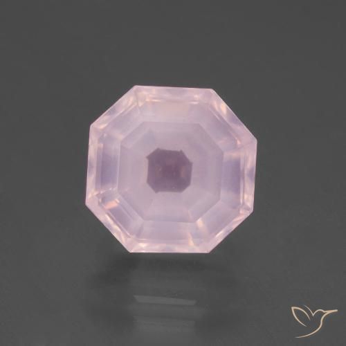6.47ct 天然 泡泡糖粉色 芙蓉石, 祖母绿式切割, 透明