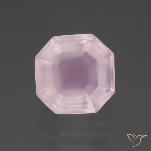 7.58ct 天然 泡泡糖粉色 芙蓉石, 祖母绿式切割, 透明