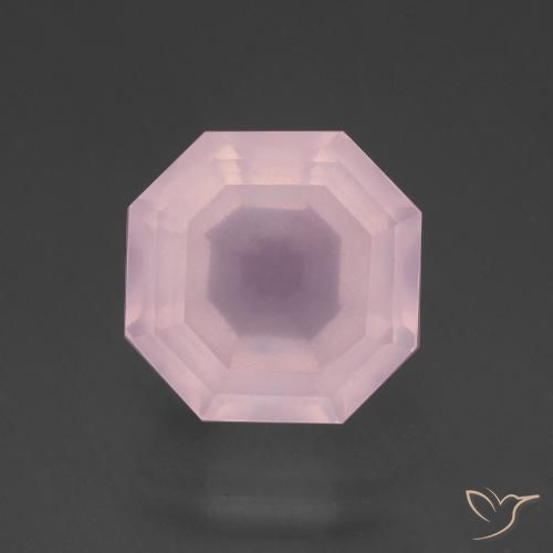 7.76ct 天然 泡泡糖粉色 芙蓉石, 祖母绿式切割, 透明