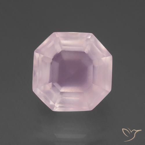 9.25ct 天然 浅淡粉色 芙蓉石, 祖母绿式切割, 透明