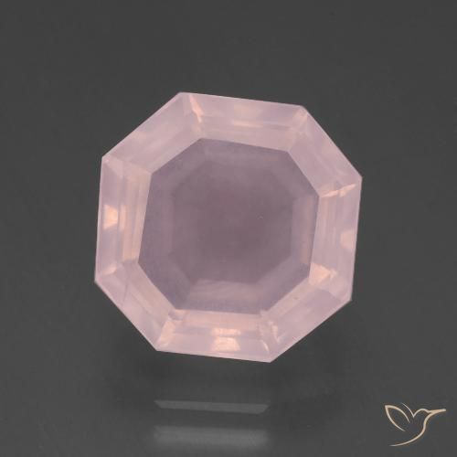 8.35ct 天然 浅粉色 芙蓉石, 祖母绿式切割, 透明