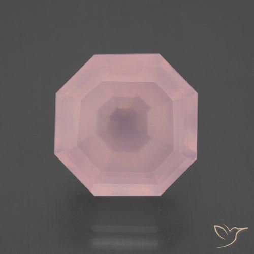 12.55ct 天然 中粉红色 芙蓉石, 祖母绿式切割, 透明