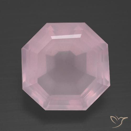 7.95ct 天然 泡泡糖粉色 芙蓉石, 祖母绿式切割, 透明