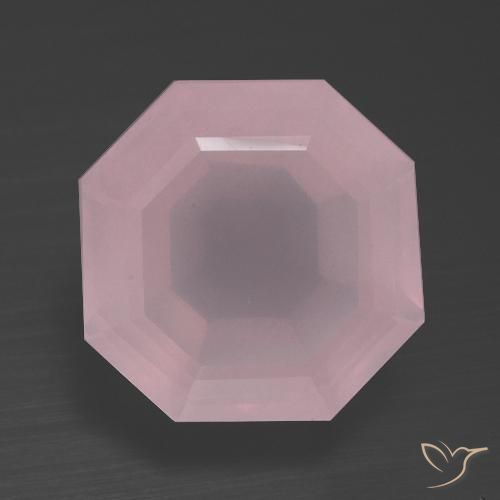 9.81ct 天然 玫瑰粉色 芙蓉石, 祖母绿式切割, 透明