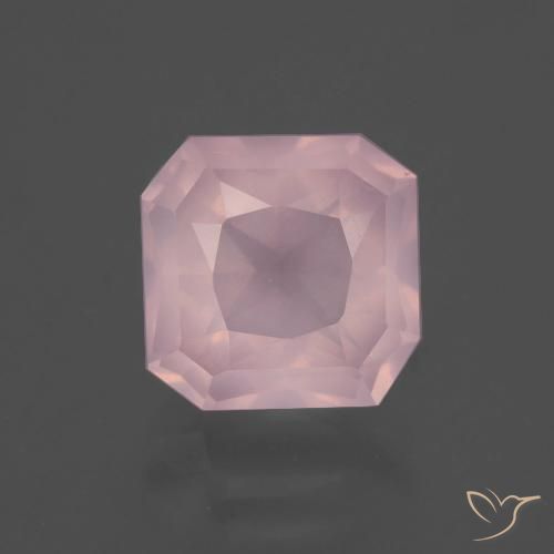 3.41ct 天然 浅粉色 芙蓉石, 祖母绿式切割, 透明