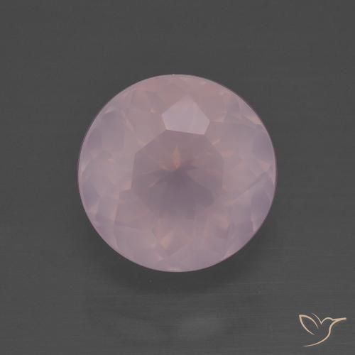 4.44ct 天然 玫瑰粉色 芙蓉石, 圆形的, 透明