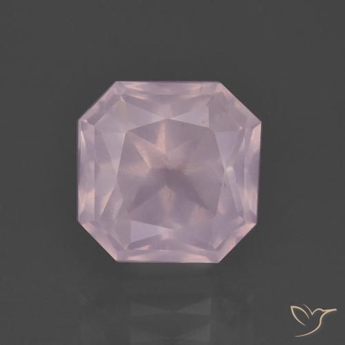 4.39ct 天然 浅粉色 芙蓉石, 祖母绿式切割, 透明