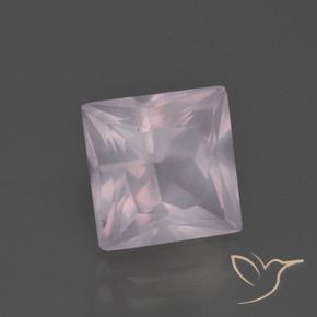 4.68克拉天然粉色粉晶，方形，9.9×9.8毫米，透明