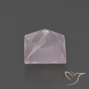 4.68克拉天然粉色粉晶，方形，9.9×9.8毫米，透明