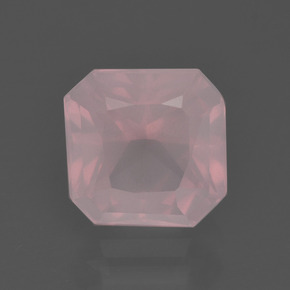 2.81克拉天然粉色粉晶，祖母绿式切割，8.2×8.1毫米，透明