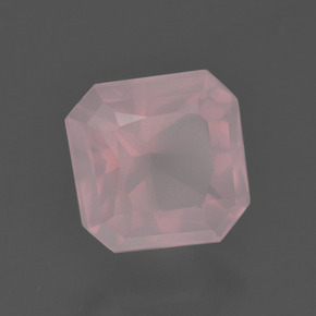 2.81克拉天然粉色粉晶，祖母绿式切割，8.2×8.1毫米，透明