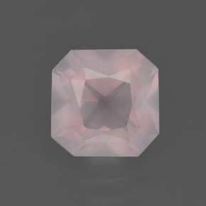 2.17克拉天然粉色粉晶，祖母绿式切割，8×7.9毫米，透明