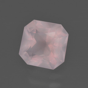 2.17克拉天然粉色粉晶，祖母绿式切割，8×7.9毫米，透明