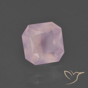 3.02克拉天然粉色粉晶，祖母绿式切割，8.8×8.7毫米，透明