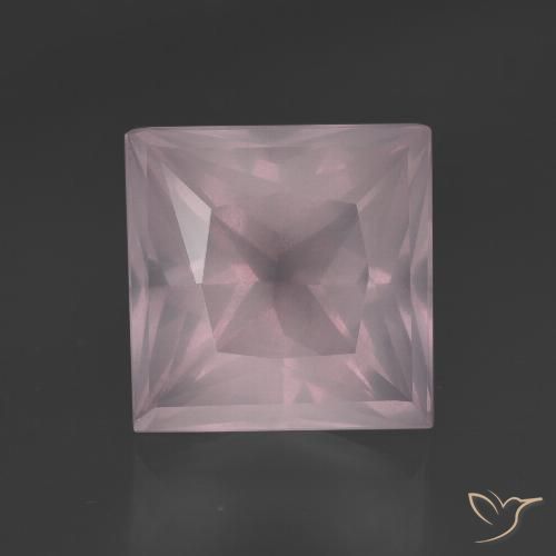 4.26ct 天然 浅淡粉色 芙蓉石, 正方形, 透明