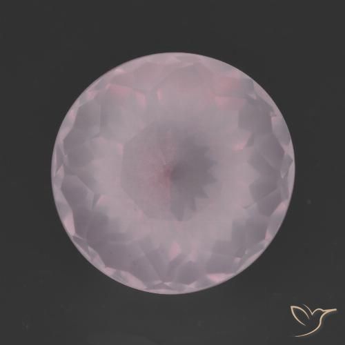 6.88ct 天然 浅粉色 芙蓉石, 圆形的, 透明