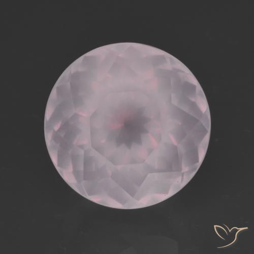 6.87ct 天然 非常浅的粉红色 芙蓉石, 圆形的, 透明