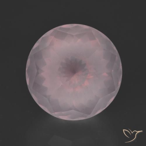 7.65ct 天然 浅淡粉色 芙蓉石, 圆形的, 透明