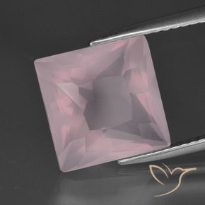 5.56克拉天然粉色粉晶，方形，10.5×10.5毫米，透明
