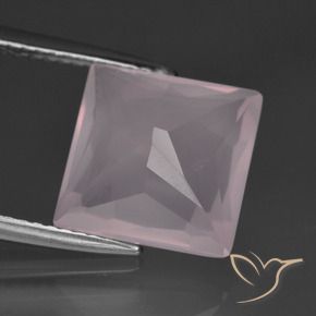 5.56克拉天然粉色粉晶，方形，10.5×10.5毫米，透明