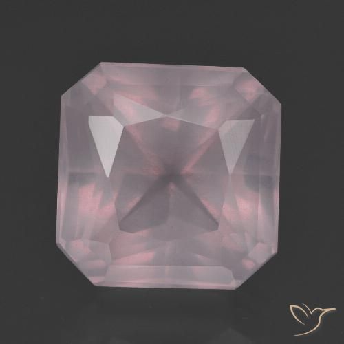 9.58ct 天然 浅粉色 芙蓉石, 祖母绿式切割, 透明