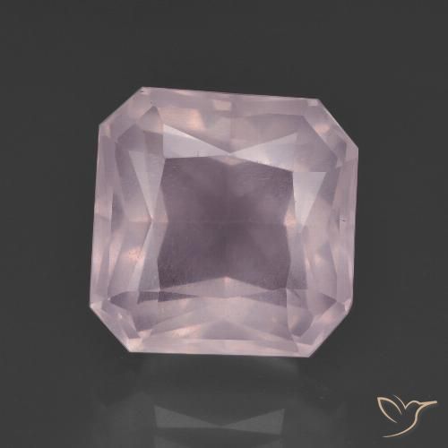 8.63ct 天然 浅粉色 芙蓉石, 祖母绿式切割, 透明