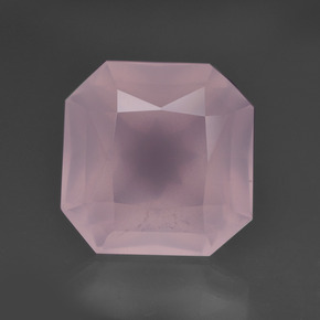9.56克拉天然粉色粉晶，祖母绿式切割，12.4×12.3毫米，透明