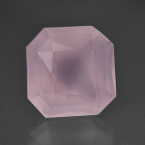 9.56克拉天然粉色粉晶，祖母绿式切割，12.4×12.3毫米，透明