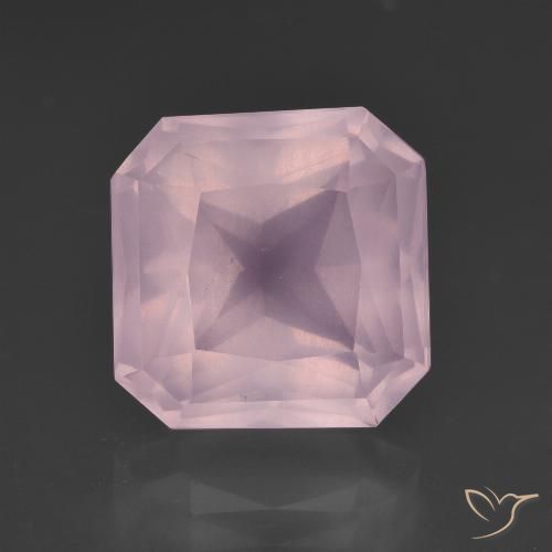 7.91ct 天然 泡泡糖粉色 芙蓉石, 祖母绿式切割, 透明
