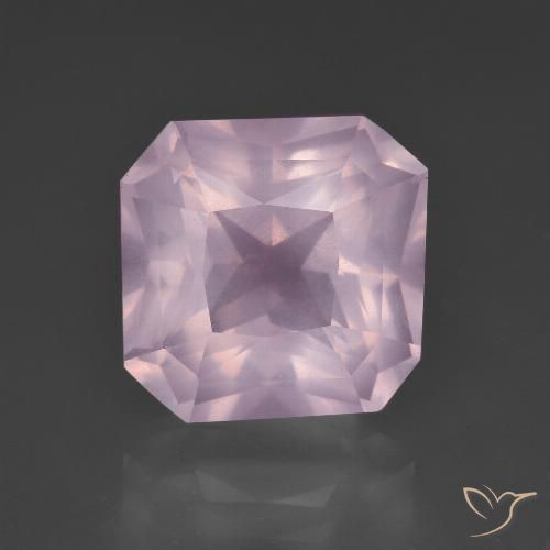 6.87ct 天然 浅粉色 芙蓉石, 祖母绿式切割, 透明