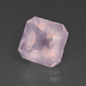 6.04克拉天然粉色粉晶，祖母绿式切割，10.9×10.9毫米，透明