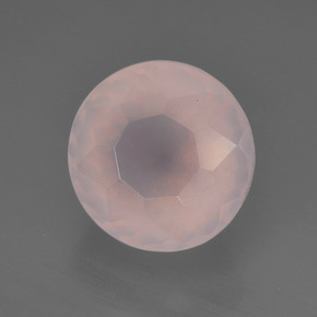 4.38克拉天然粉色粉晶，圆形切割，10.51毫米，透明