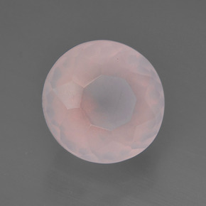 4.38克拉天然粉色粉晶，圆形切割，10.51毫米，透明