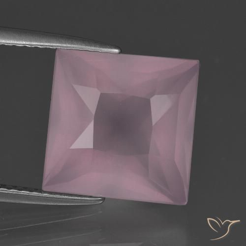 6.94ct 天然 中玫瑰粉 芙蓉石, 正方形, 透明
