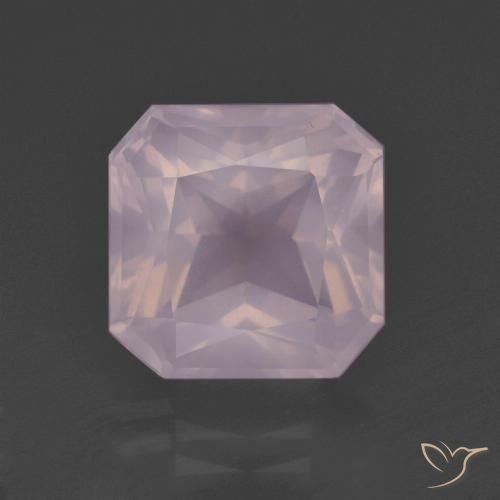 6.06ct 天然 浅粉色 芙蓉石, 祖母绿式切割, 透明