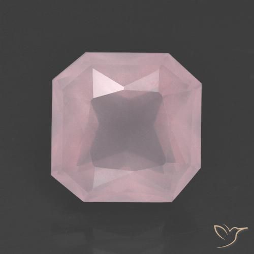 5.34ct 天然 浅淡粉色 芙蓉石, 祖母绿式切割, 透明