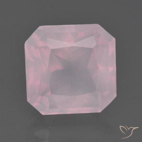 7.29ct 天然 中玫瑰粉 芙蓉石, 祖母绿式切割, 透明
