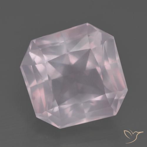 7.83ct 天然 玫瑰粉色 芙蓉石, 祖母绿式切割, 透明